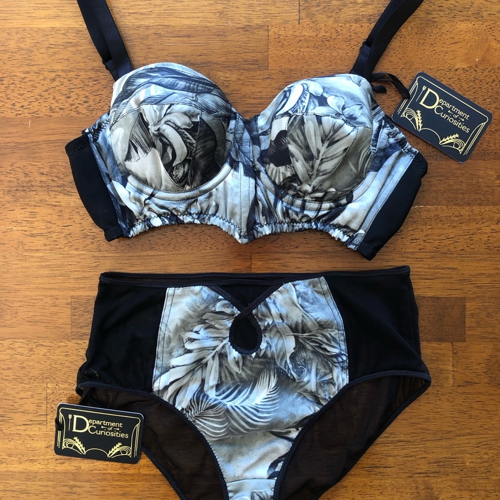 Department of Curiosities bra and brief set. Made in Chicago collector set.